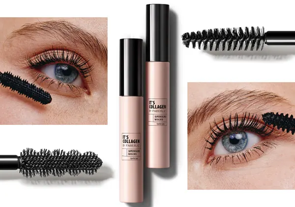 Объемная тушь для укрепления ресниц с коллагеном