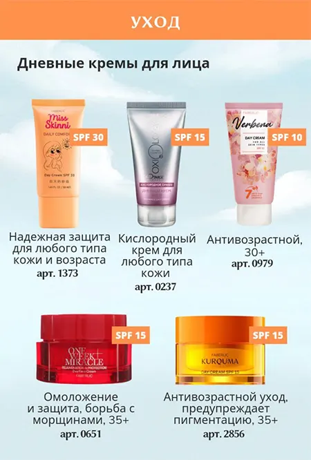 Обзор солнцезащитные средства от Faberlic